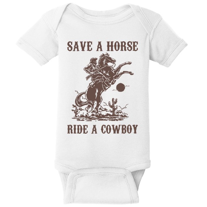 Retro Save A Horse Ride A Cowboy Country Music Baby Bodysuit