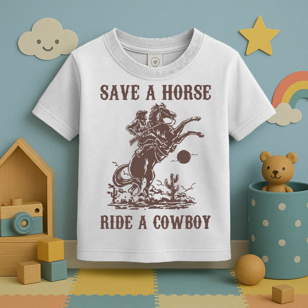 Retro Save A Horse Ride A Cowboy Country Music Toddler T-Shirt