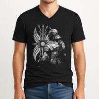 Roman Soldier Armor Imperial Gallic Scutum Ancient Rome V-Neck T-Shirt