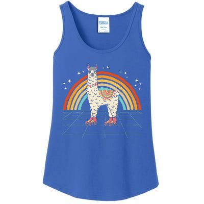 Roller Skating Alpaca Skater Skate 70s 80s Ladies Essential Tank