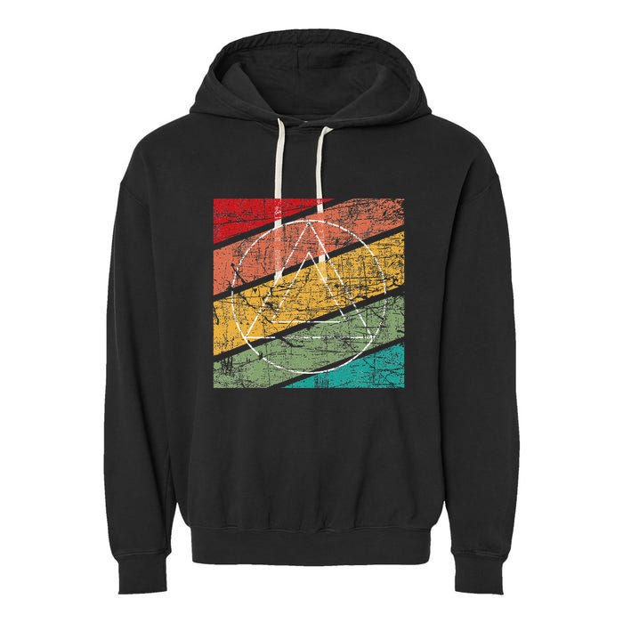 Retro Sobriety Anniversary Sober Aa Na Recovery Garment-Dyed Fleece Hoodie