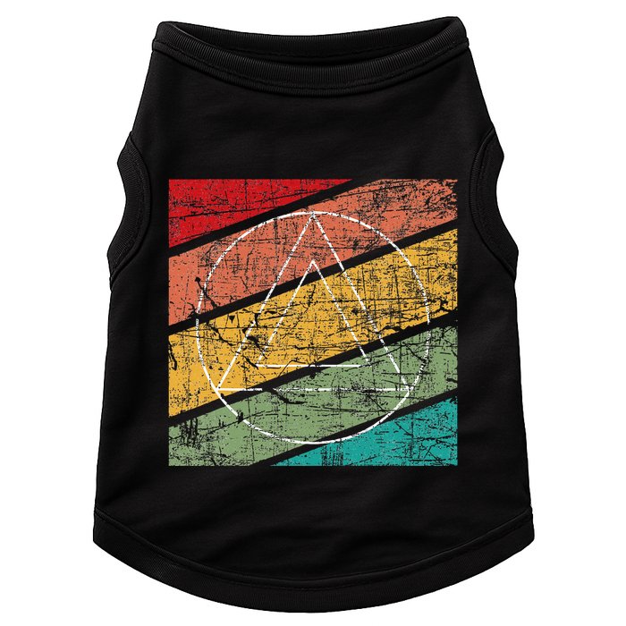 Retro Sobriety Anniversary Sober Aa Na Recovery Doggie Tank