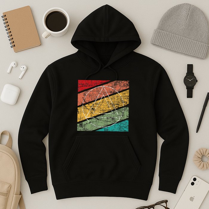 Retro Sobriety Anniversary Sober Aa Na Recovery Hoodie