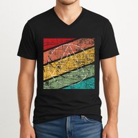 Retro Sobriety Anniversary Sober Aa Na Recovery V-Neck T-Shirt
