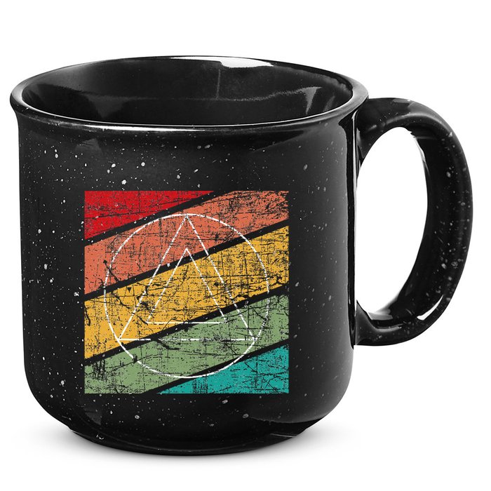 Retro Sobriety Anniversary Sober Aa Na Recovery 15oz Campfire Ceramic Mug