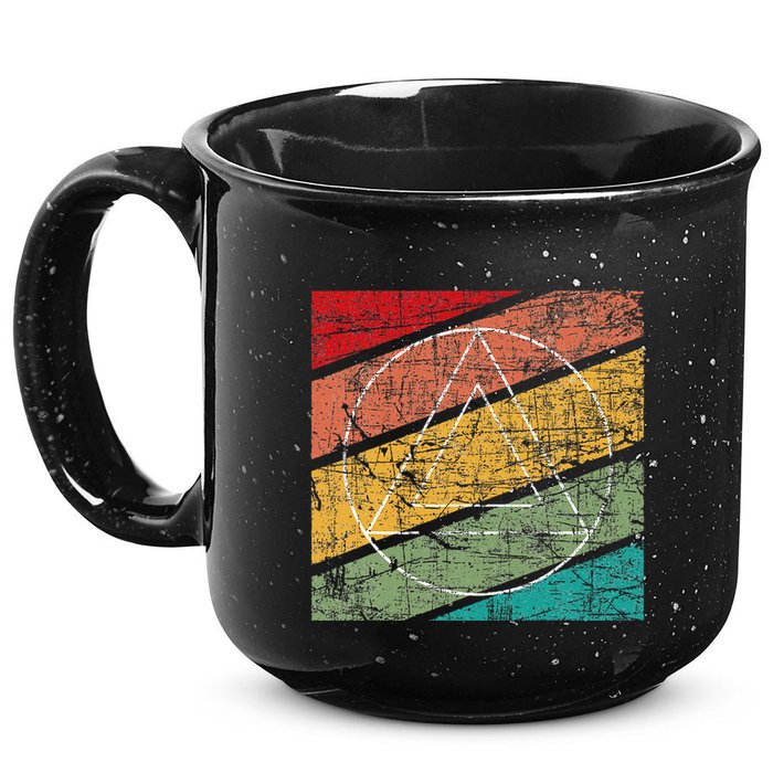 Retro Sobriety Anniversary Sober Aa Na Recovery 15oz Campfire Ceramic Mug