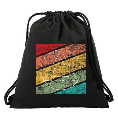 Retro Sobriety Anniversary Sober Aa Na Recovery Drawstring Bag