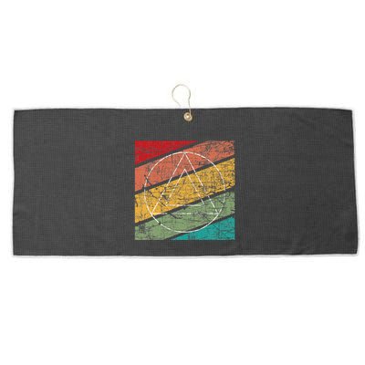 Retro Sobriety Anniversary Sober Aa Na Recovery Large Microfiber Waffle Golf Towel