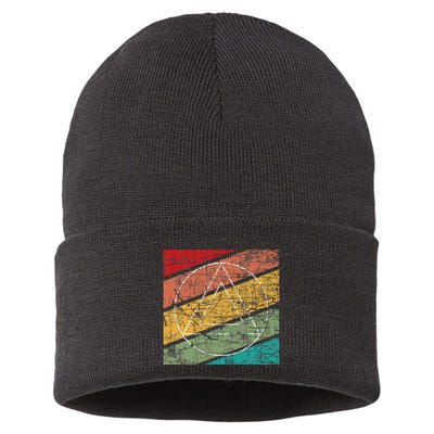 Retro Sobriety Anniversary Sober Aa Na Recovery Sustainable Knit Beanie