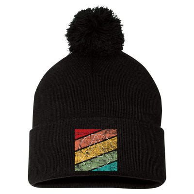Retro Sobriety Anniversary Sober Aa Na Recovery Pom Pom 12in Knit Beanie