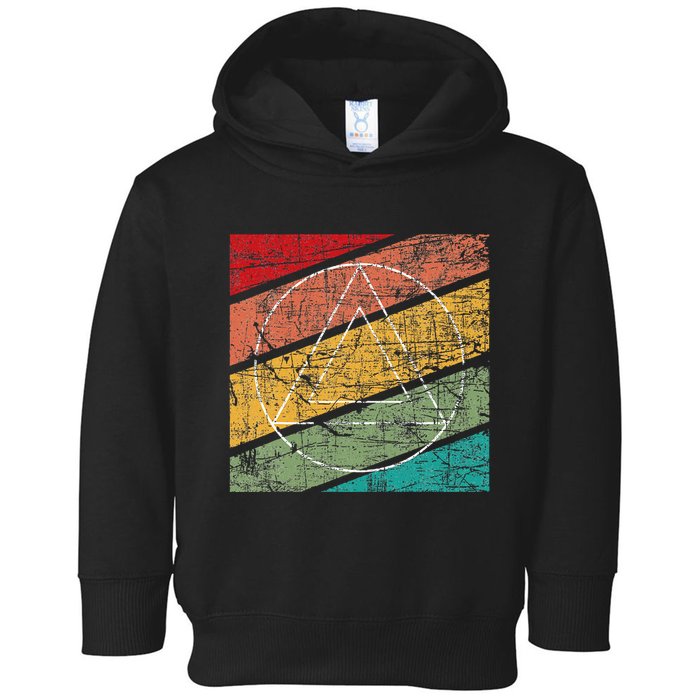 Retro Sobriety Anniversary Sober Aa Na Recovery Toddler Hoodie