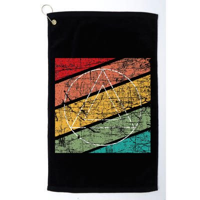 Retro Sobriety Anniversary Sober Aa Na Recovery Golf Towel