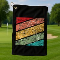 Retro Sobriety Anniversary Sober Aa Na Recovery Golf Towel