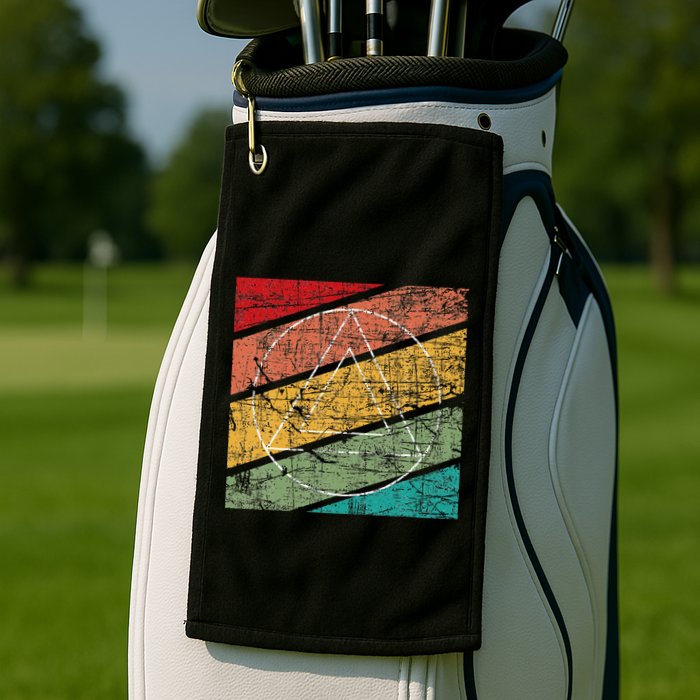Retro Sobriety Anniversary Sober Aa Na Recovery Golf Towel