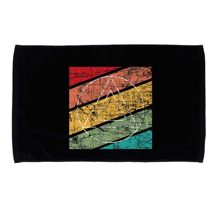 Retro Sobriety Anniversary Sober Aa Na Recovery Microfiber Hand Towel