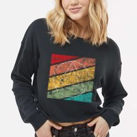 Retro Sobriety Anniversary Sober Aa Na Recovery Cropped Pullover Crew