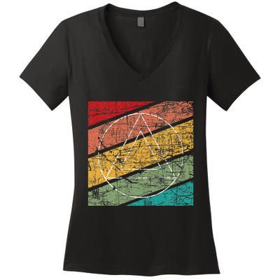 Retro Sobriety Anniversary Sober Aa Na Recovery Women's V-Neck T-Shirt