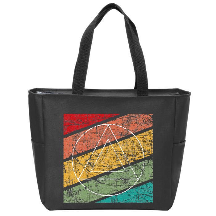 Retro Sobriety Anniversary Sober Aa Na Recovery Zip Tote Bag