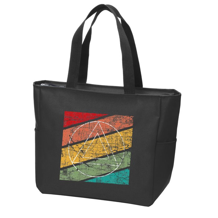 Retro Sobriety Anniversary Sober Aa Na Recovery Zip Tote Bag