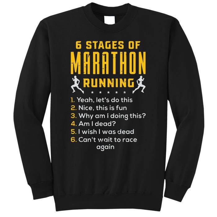 Runner Sport Athlete 6 Stages Of Marathon Running Sweatshirt