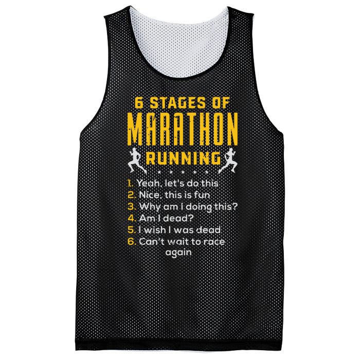 Runner Sport Athlete 6 Stages Of Marathon Running Mesh Reversible Basketball Jersey Tank