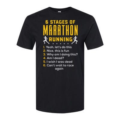 Runner Sport Athlete 6 Stages Of Marathon Running Softstyle CVC T-Shirt