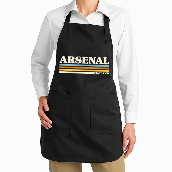 Retro Stripe Arsenal Full-Length Apron With Pockets