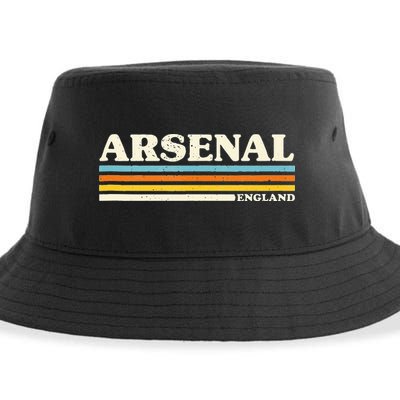 Retro Stripe Arsenal Sustainable Bucket Hat