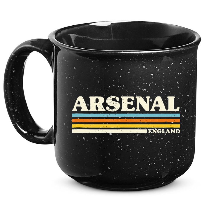 Retro Stripe Arsenal 15oz Campfire Ceramic Mug
