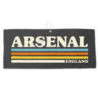 Retro Stripe Arsenal Large Microfiber Waffle Golf Towel