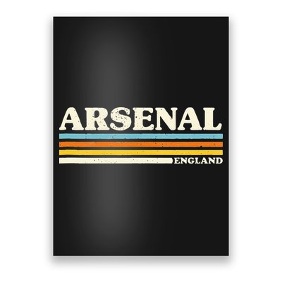 Retro Stripe Arsenal Poster