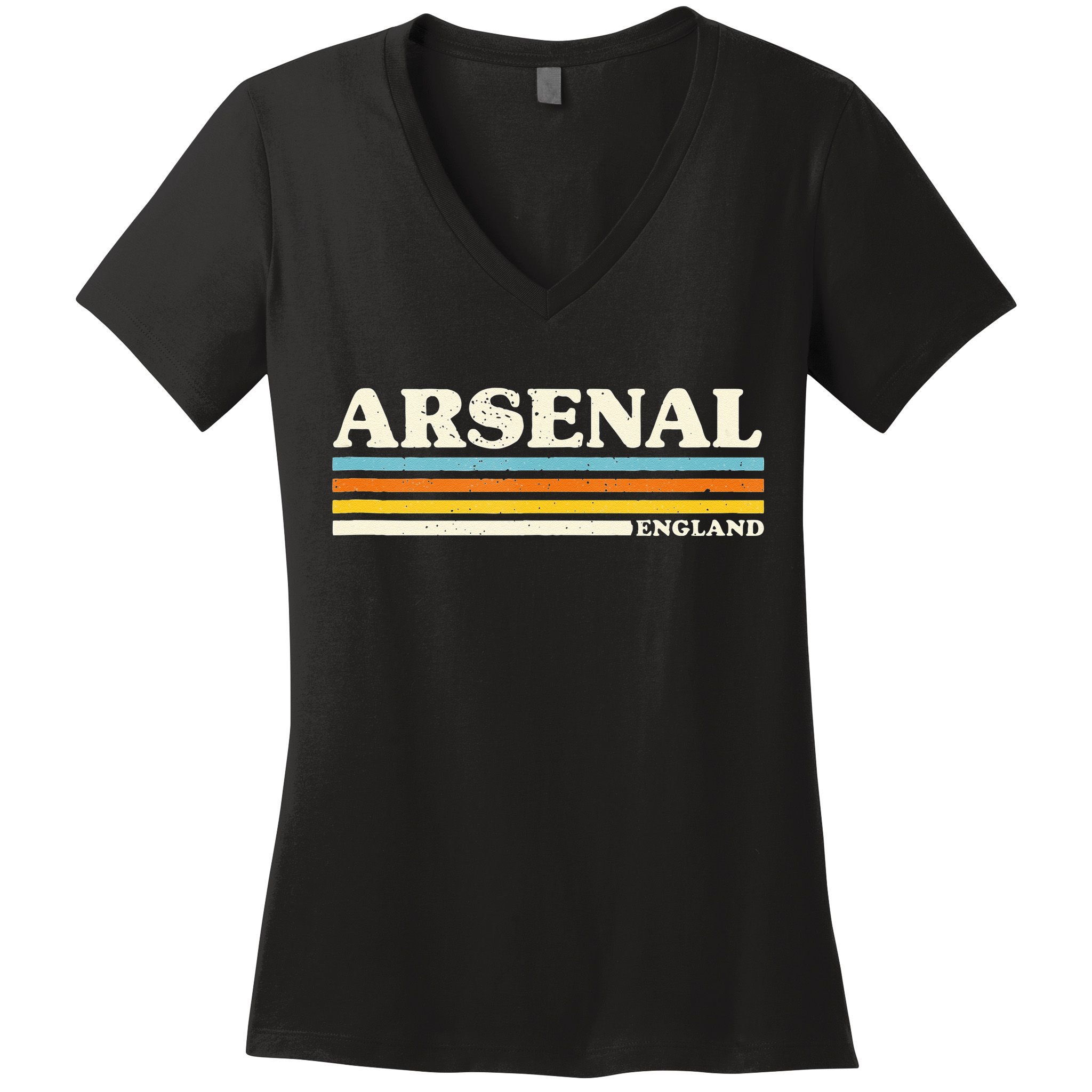 Retro Stripe Arsenal Women's V-Neck T-Shirt