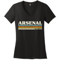 Retro Stripe Arsenal Women's V-Neck T-Shirt