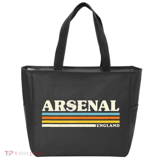 Retro Stripe Arsenal Zip Tote Bag