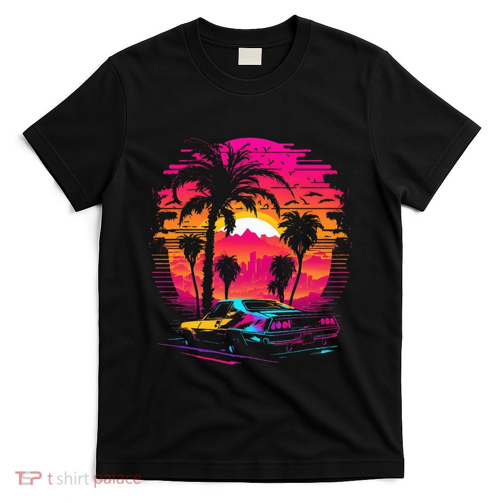 Retrowave Synthwave Aesthetic Sports Car 80s 90s T-Shirt
