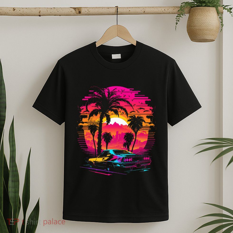 Retrowave Synthwave Aesthetic Sports Car 80s 90s T-Shirt