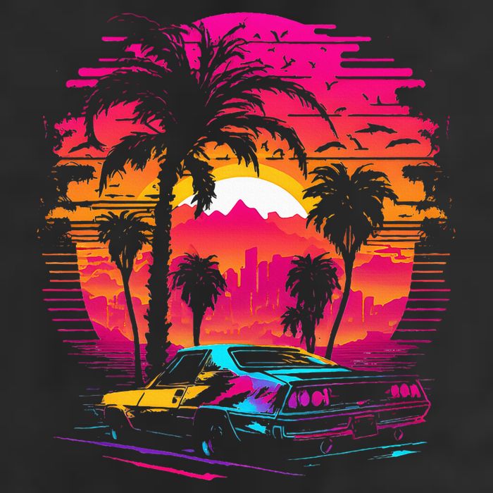 Retrowave Synthwave Aesthetic Sports Car 80s 90s Adult Drive Performance Visor