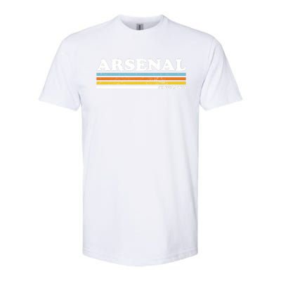 Retro Stripe Arsenal Softstyle CVC T-Shirt