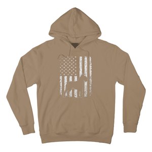 Retro Schnauzer American Flag Dog Dad Dog Mom Hoodie