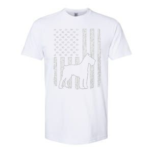 Retro Schnauzer American Flag Dog Dad Dog Mom Softstyle CVC T-Shirt