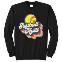 Retro Softball Aunt Auntie Softball MotherS Day Sweatshirt