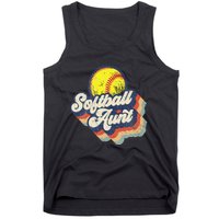 Retro Softball Aunt Auntie Softball MotherS Day Tank Top