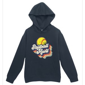 Retro Softball Aunt Auntie Softball MotherS Day Urban Pullover Hoodie