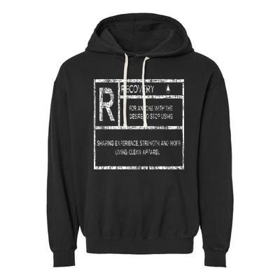Recovery Sobriety Anniversary Sober Aa Na Garment-Dyed Fleece Hoodie