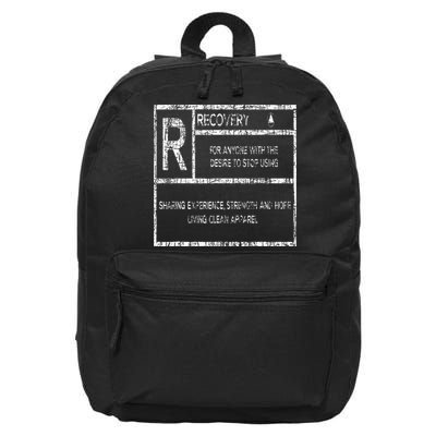Recovery Sobriety Anniversary Sober Aa Na 16 in Basic Backpack