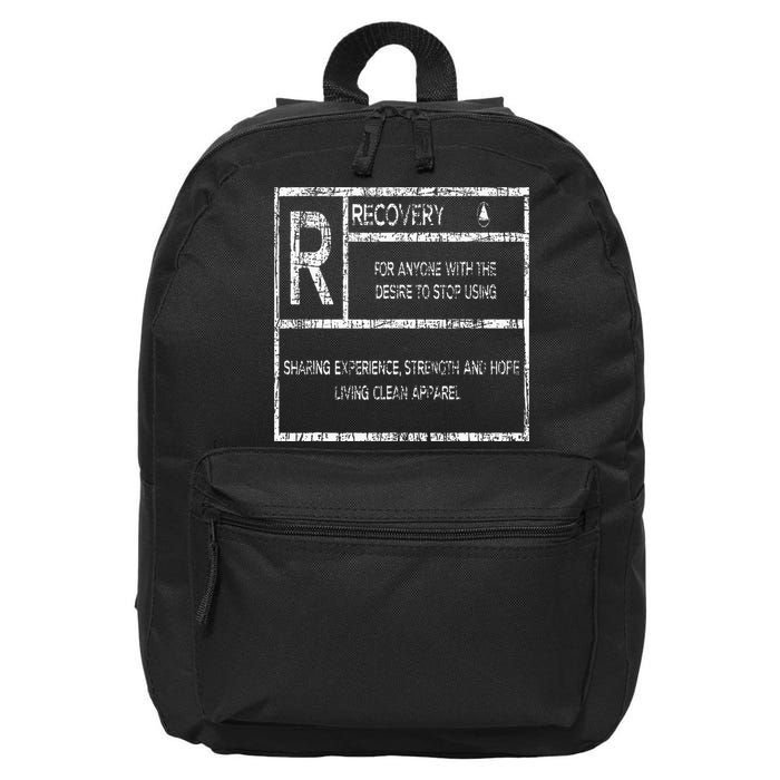 Recovery Sobriety Anniversary Sober Aa Na 16 in Basic Backpack