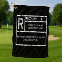 Recovery Sobriety Anniversary Sober Aa Na Golf Towel