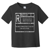 Recovery Sobriety Anniversary Sober Aa Na Toddler T-Shirt