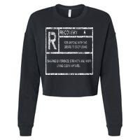 Recovery Sobriety Anniversary Sober Aa Na Cropped Pullover Crew