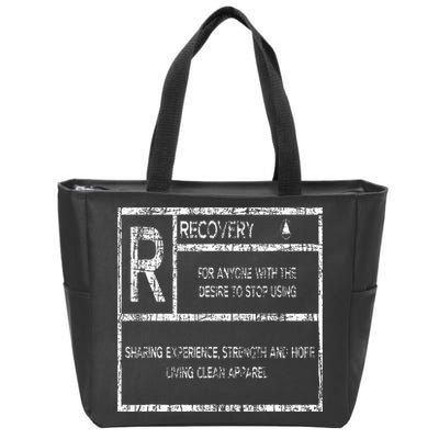 Recovery Sobriety Anniversary Sober Aa Na Zip Tote Bag
